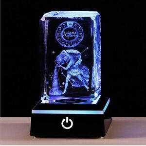 Aquarius 3D Crystal LED Night Light